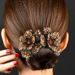 1pc Fashionable Women's Alloy & Rhinestone Butterfly Hair Clip